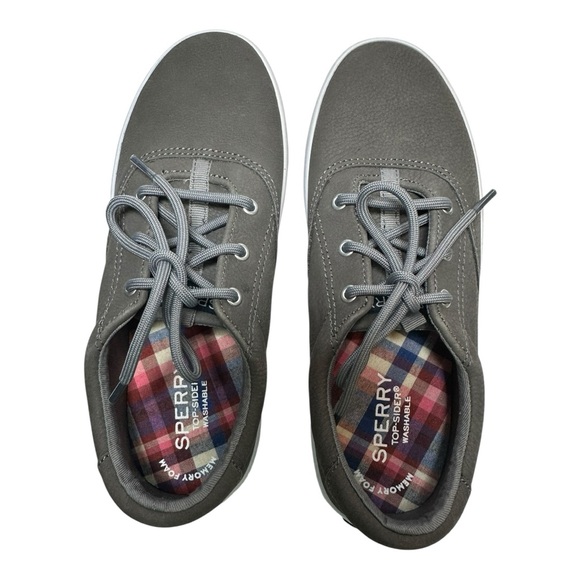 Sperry Kids Topsider Leather/Suede Sneakers Size 3.5M - Picture 2 of 7